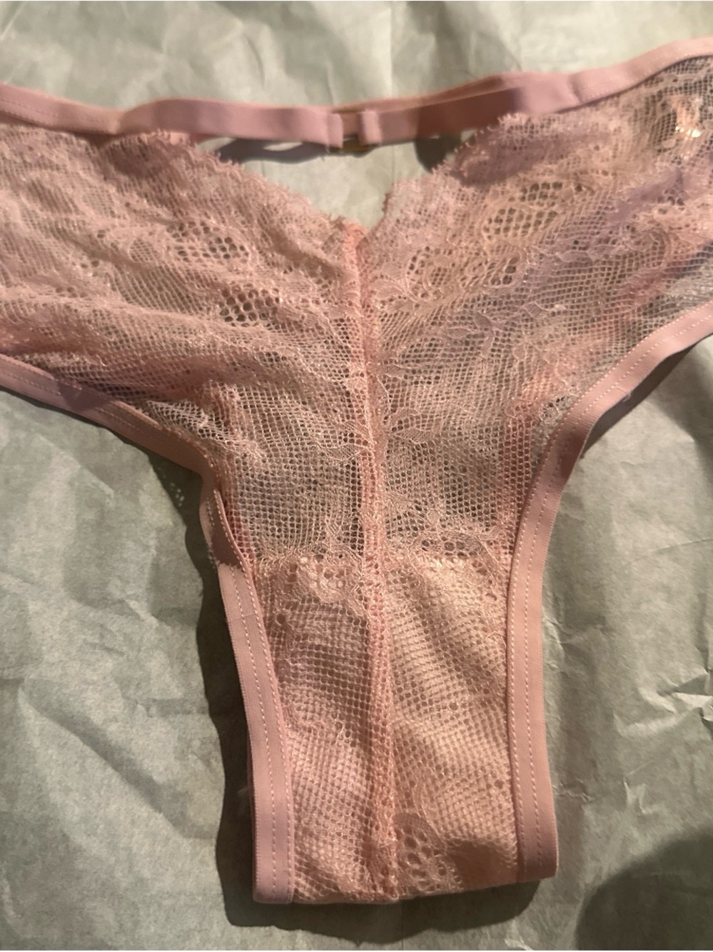 Victoria's Secret Light Pink Lace Thong Panty
